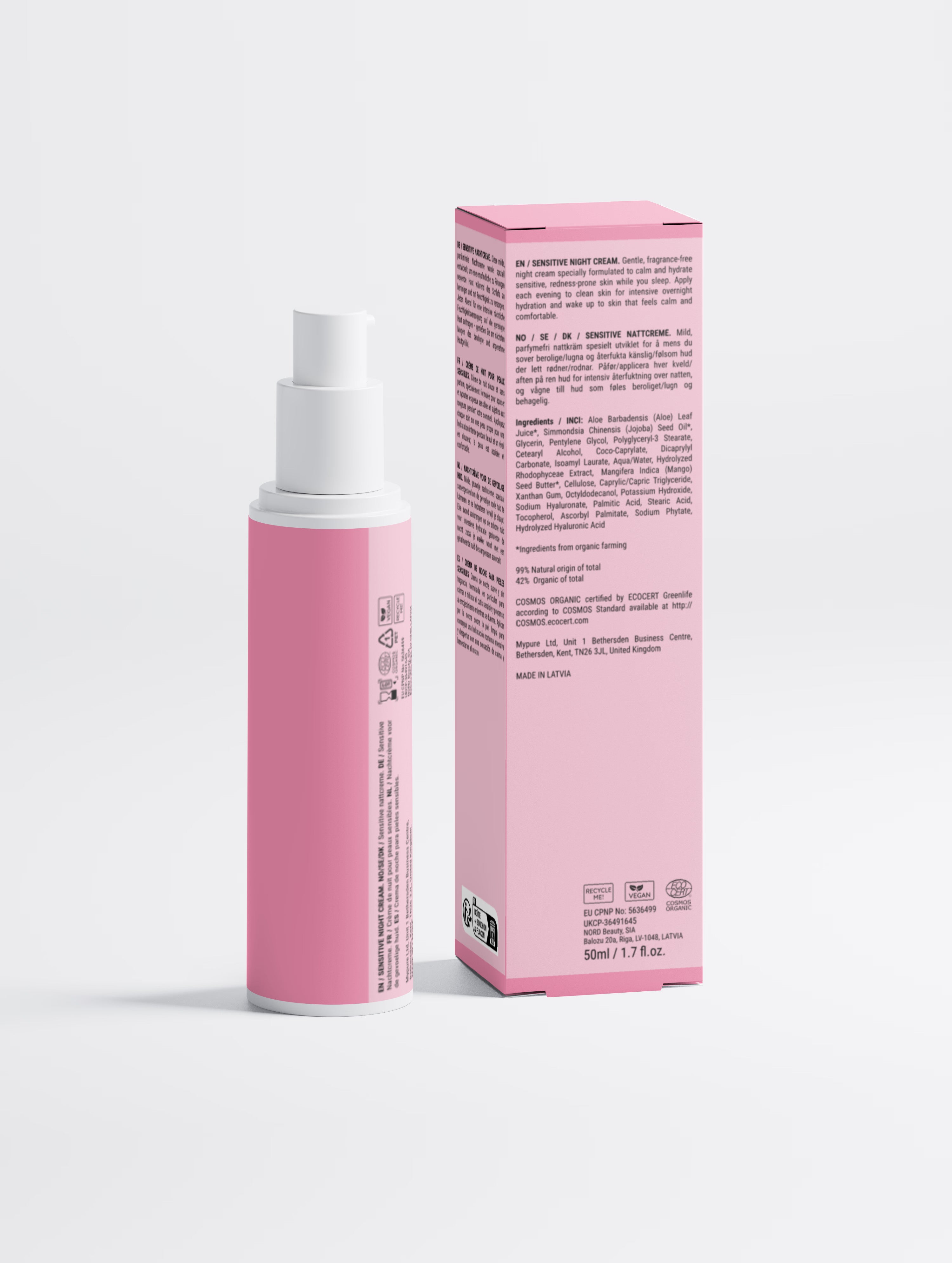 Sensitive Skin Overnight Cream, Fragrance-Free
